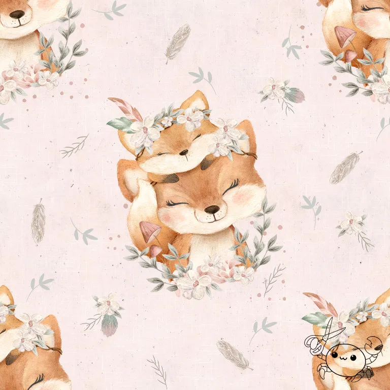 Mama-Fuchs mit Baby-Fuchs