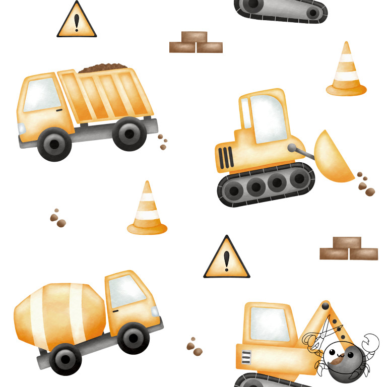 Achtung Baustelle - Stoff